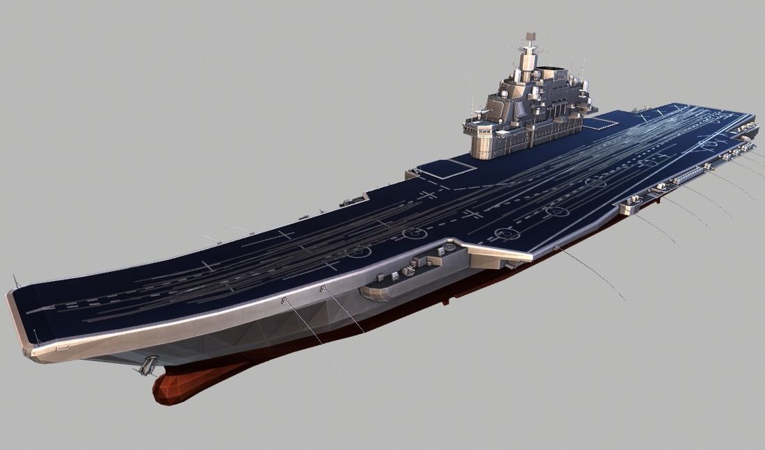 AirCraft Carrier TP-9 Low-poly 3D model_5