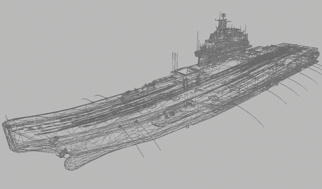 AirCraft Carrier TP-9 Low-poly 3D model_4