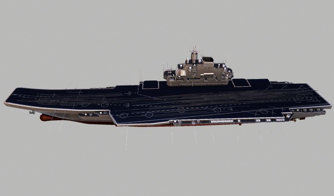 AirCraft Carrier TP-9 Low-poly 3D model_7