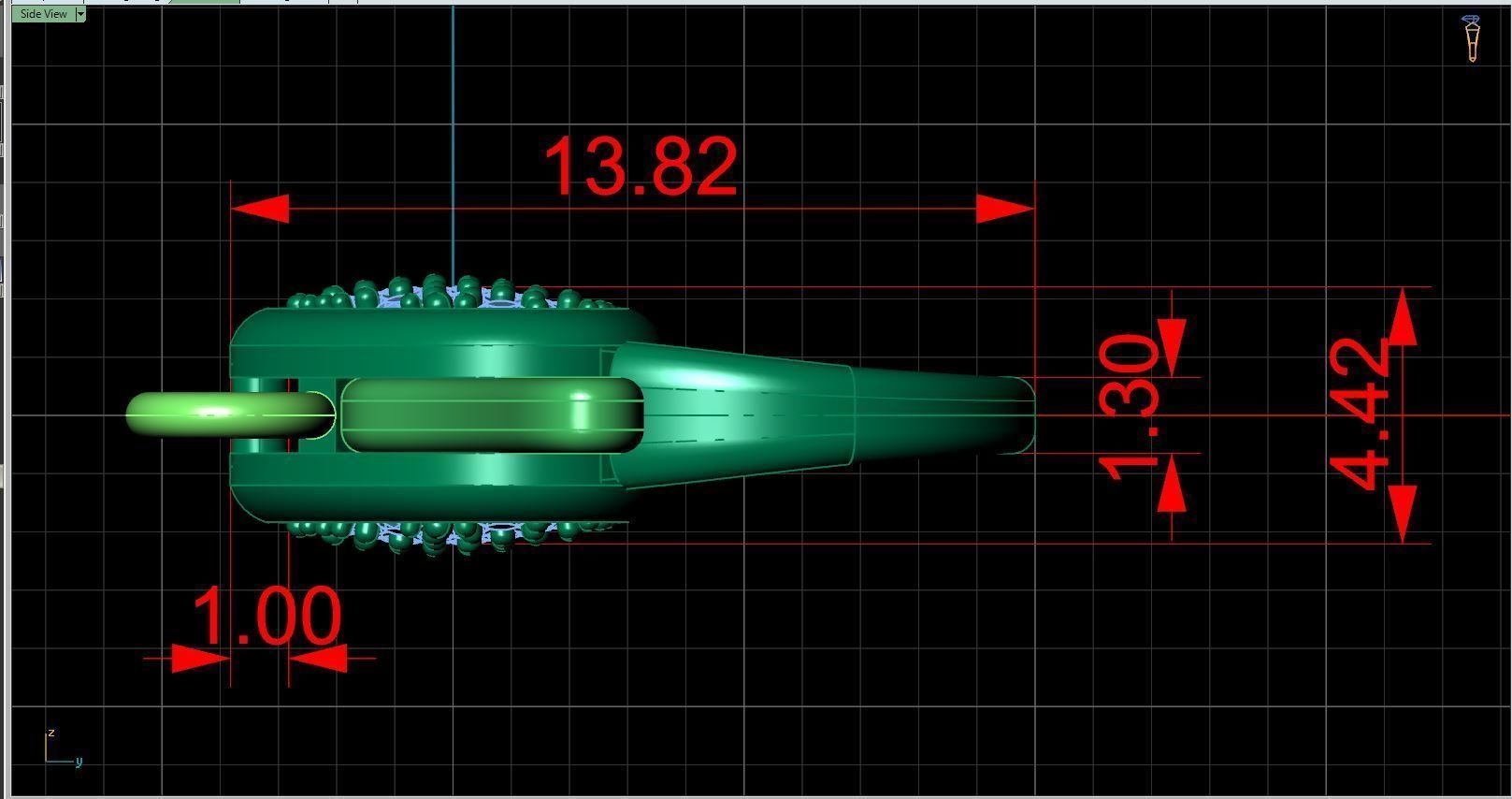 Heart carabiner with diamonds 3D print model_11
