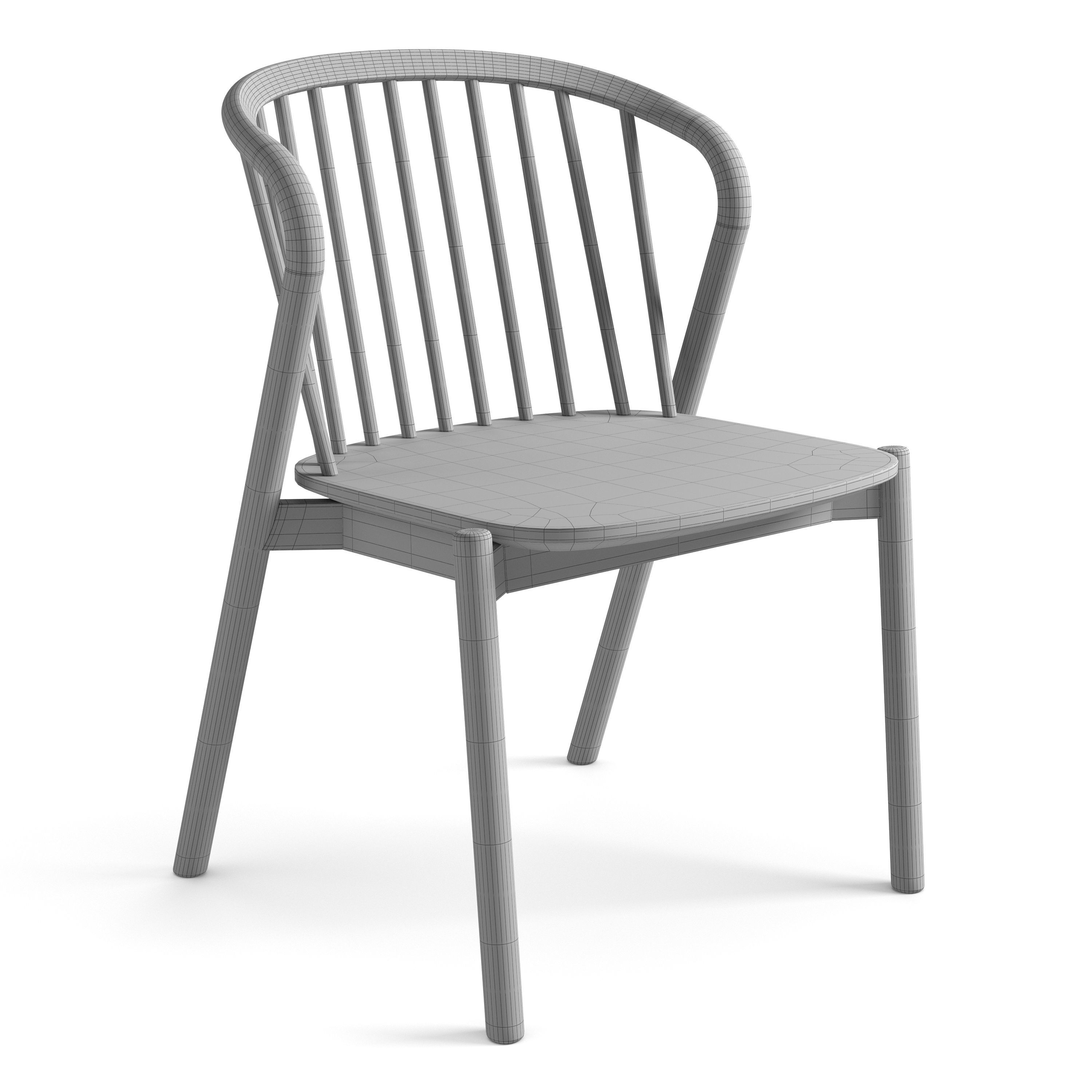 Table and chairs MADE 3D model_5