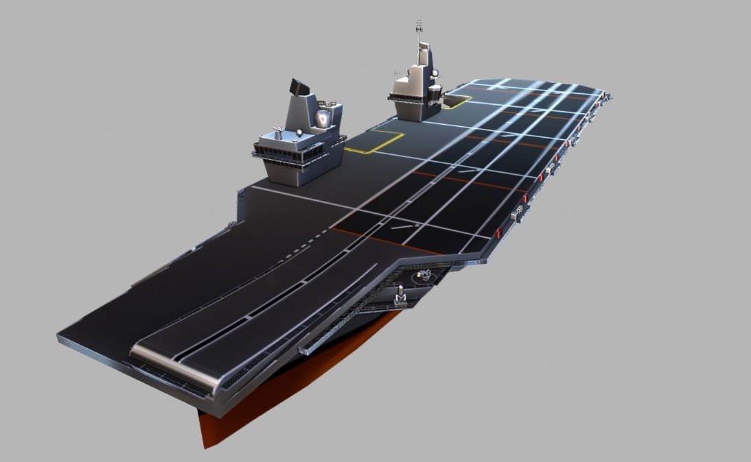 AirCraft Carrier TP-10 Low-poly 3D model_11