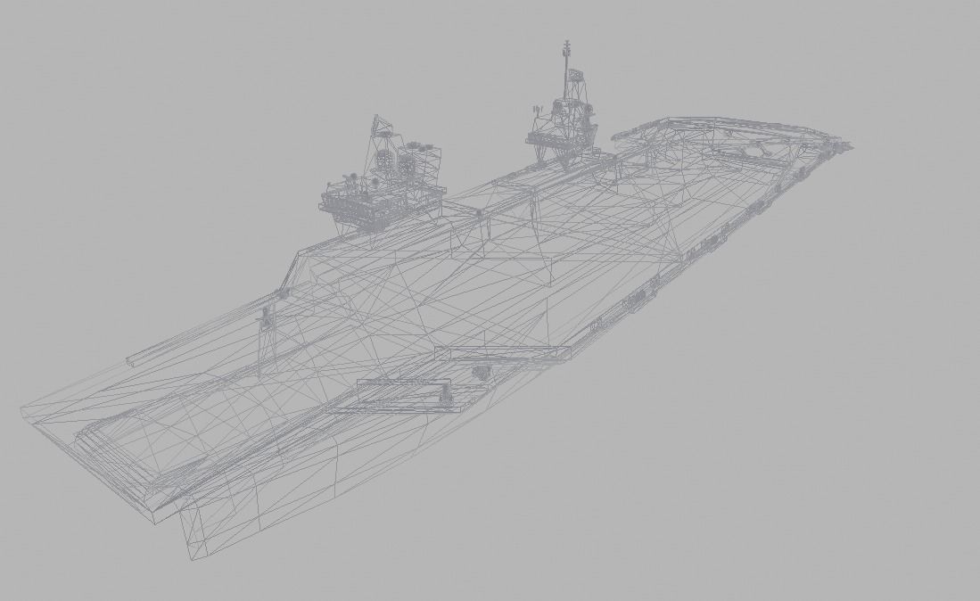 AirCraft Carrier TP-10 Low-poly 3D model_4