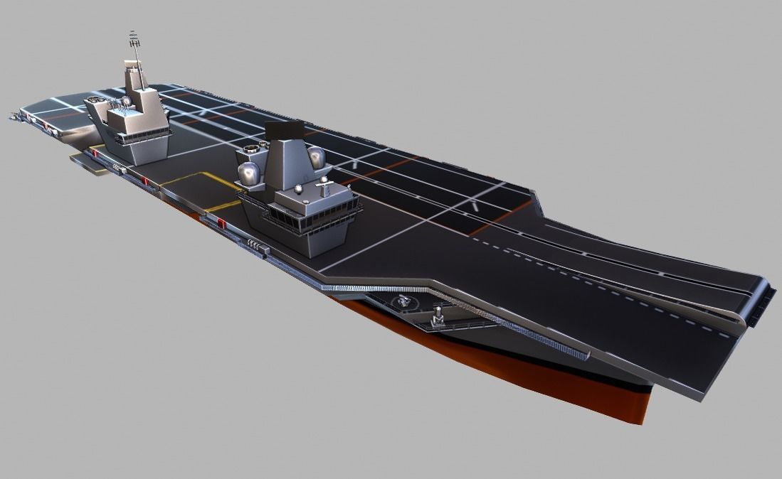 AirCraft Carrier TP-10 Low-poly 3D model_5