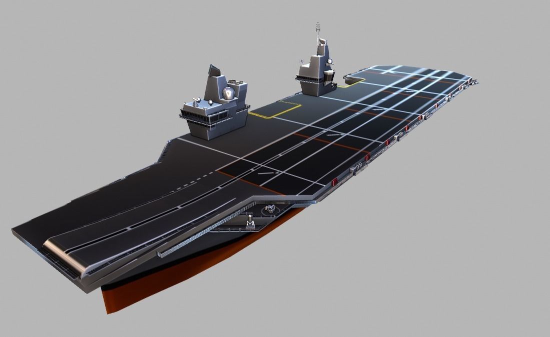 AirCraft Carrier TP-10 Low-poly 3D model_12