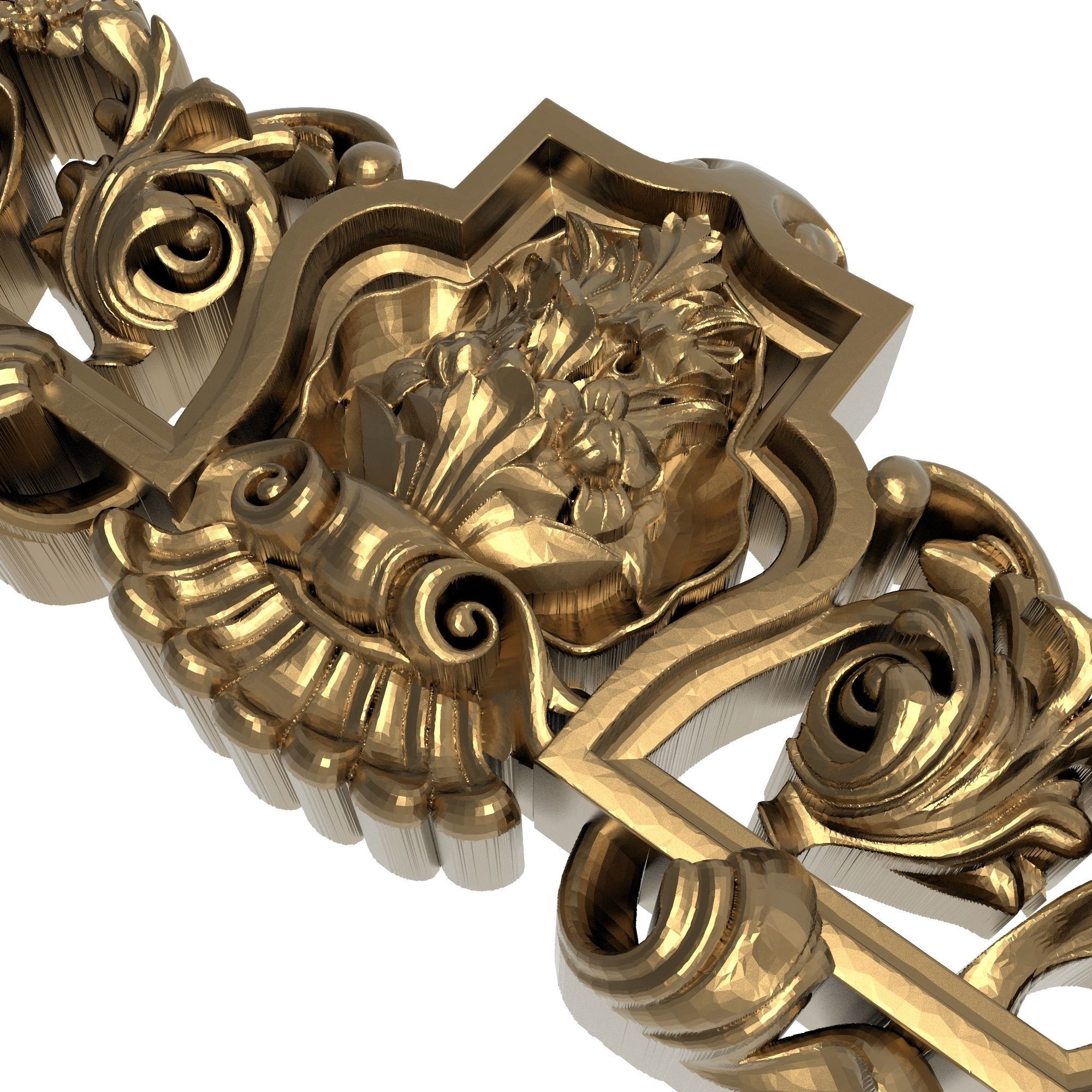 decorative pattern ready for 3D printing 3D model_4