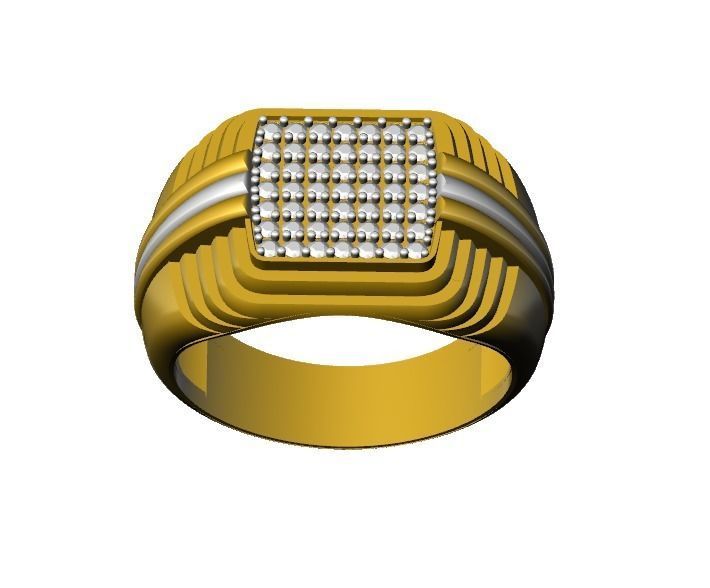 085 - Indian Style Gents Ring 3D print model_3