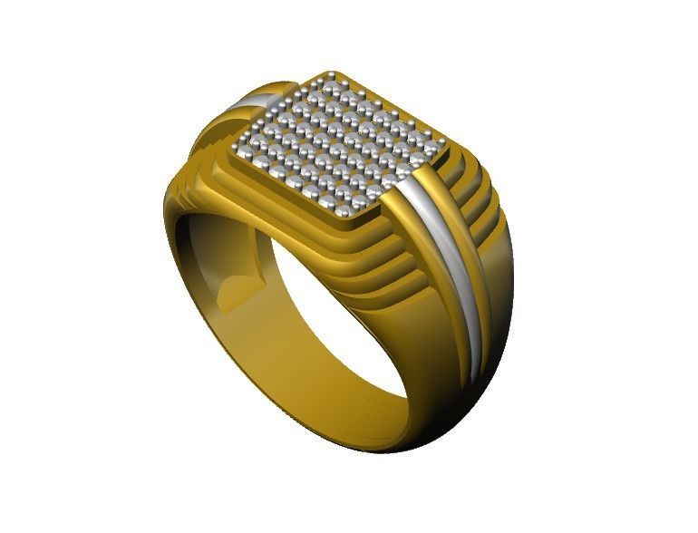 085 - Indian Style Gents Ring 3D print model_2