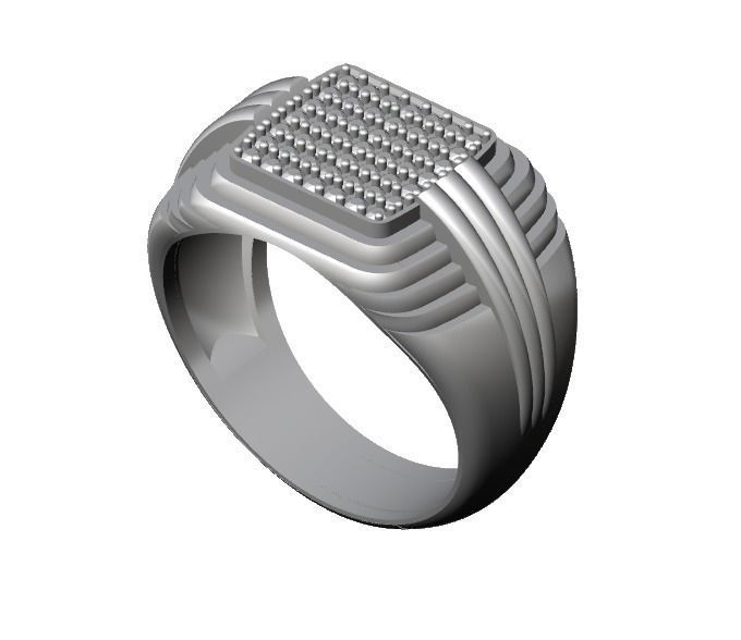 085 - Indian Style Gents Ring 3D print model_4