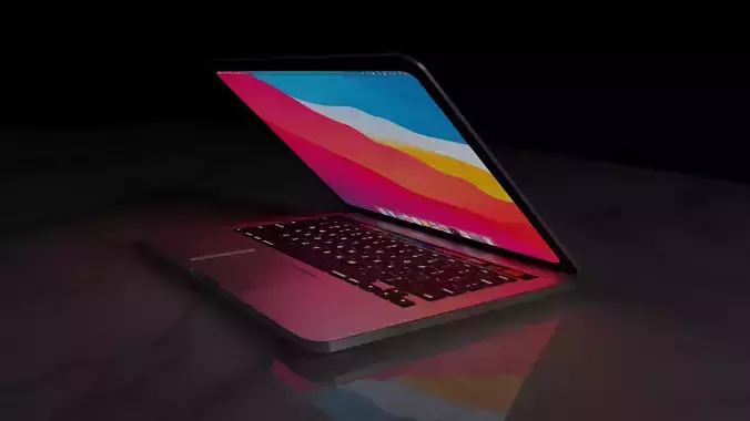 Macbook Pro Low-poly 3D model
