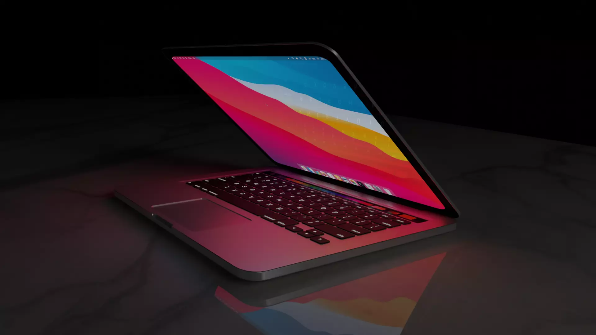 Macbook Pro Low-poly 3D model_0