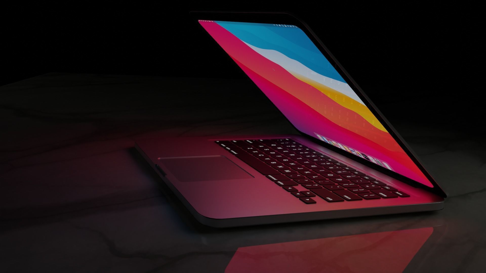 Macbook Pro Low-poly 3D model_6