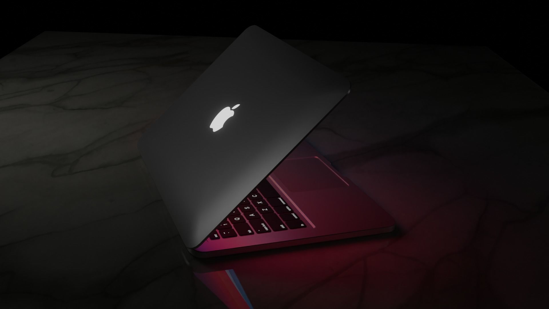 Macbook Pro Low-poly 3D model_3