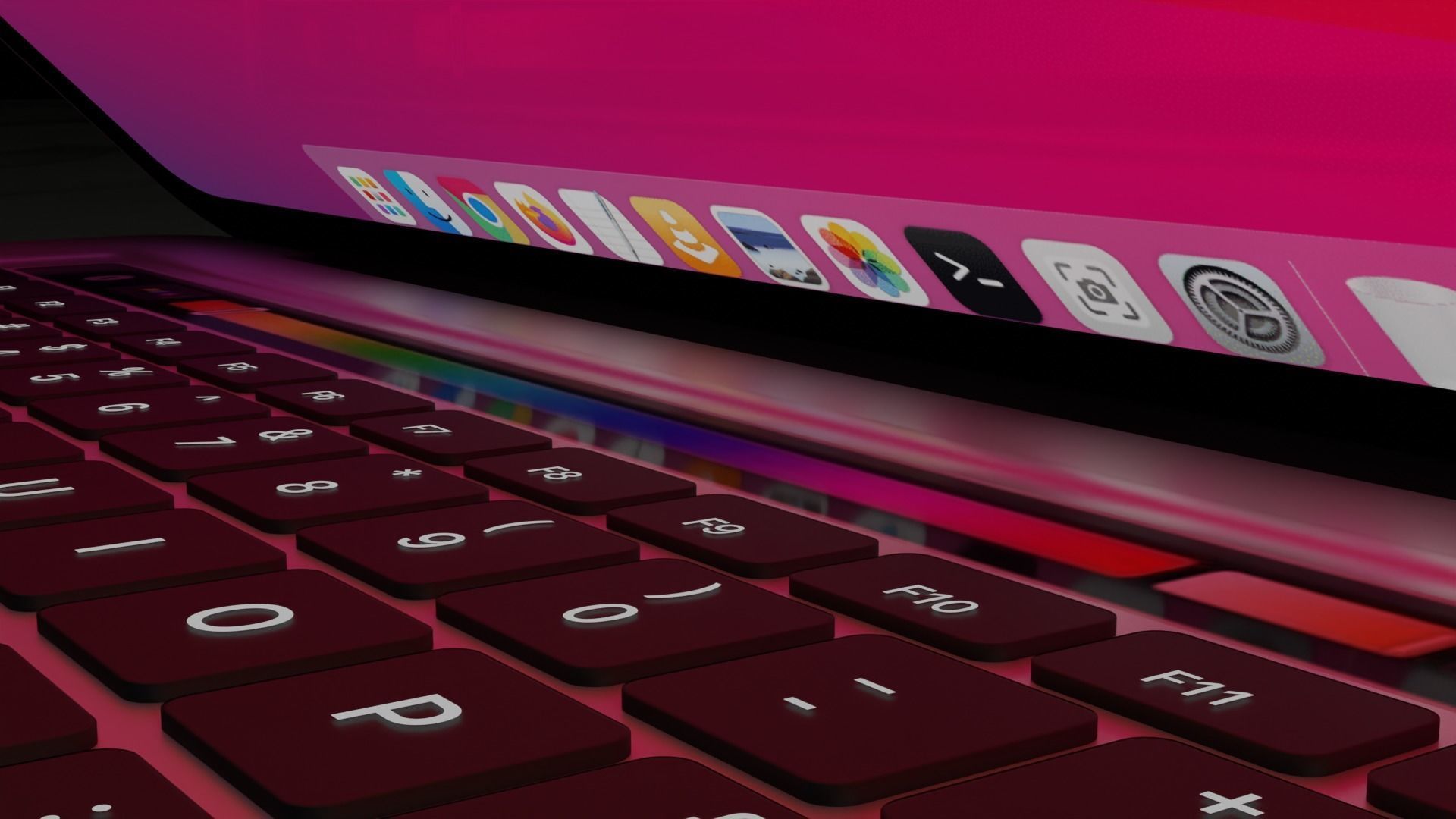 Macbook Pro Low-poly 3D model_2