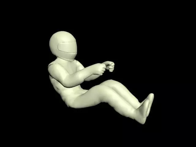 Racing Kart driver  3D print model_0