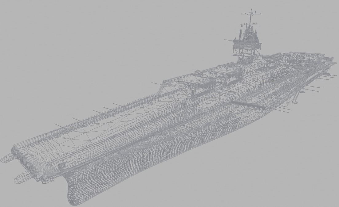 USS Enterprise CVN-65 Aircraft Carrier Low-poly 3D model_3