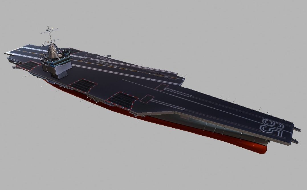 USS Enterprise CVN-65 Aircraft Carrier Low-poly 3D model_4