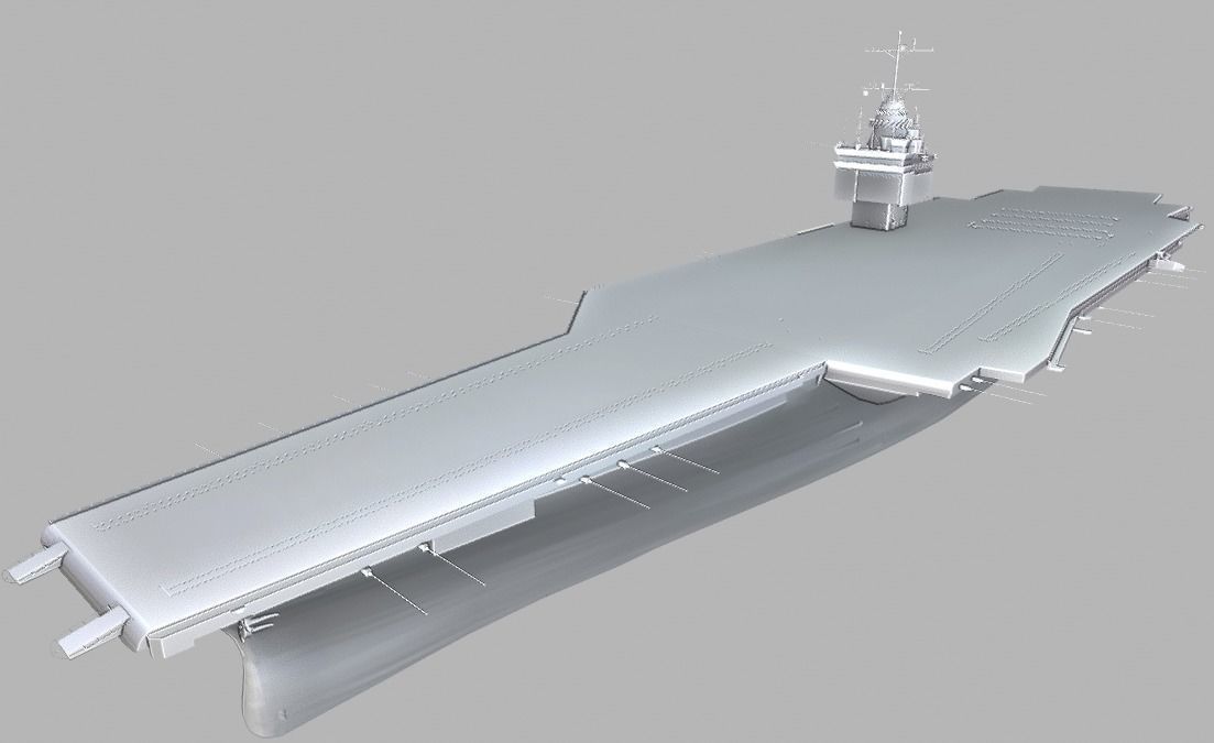 USS Enterprise CVN-65 Aircraft Carrier Low-poly 3D model_6