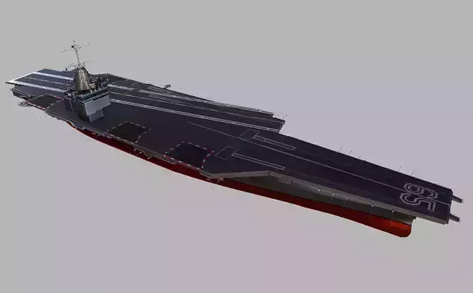 USS Enterprise CVN-65 Aircraft Carrier Low-poly 3D model