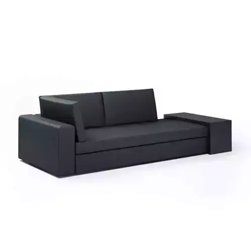 Black Modern Sectional Loveseat Couch