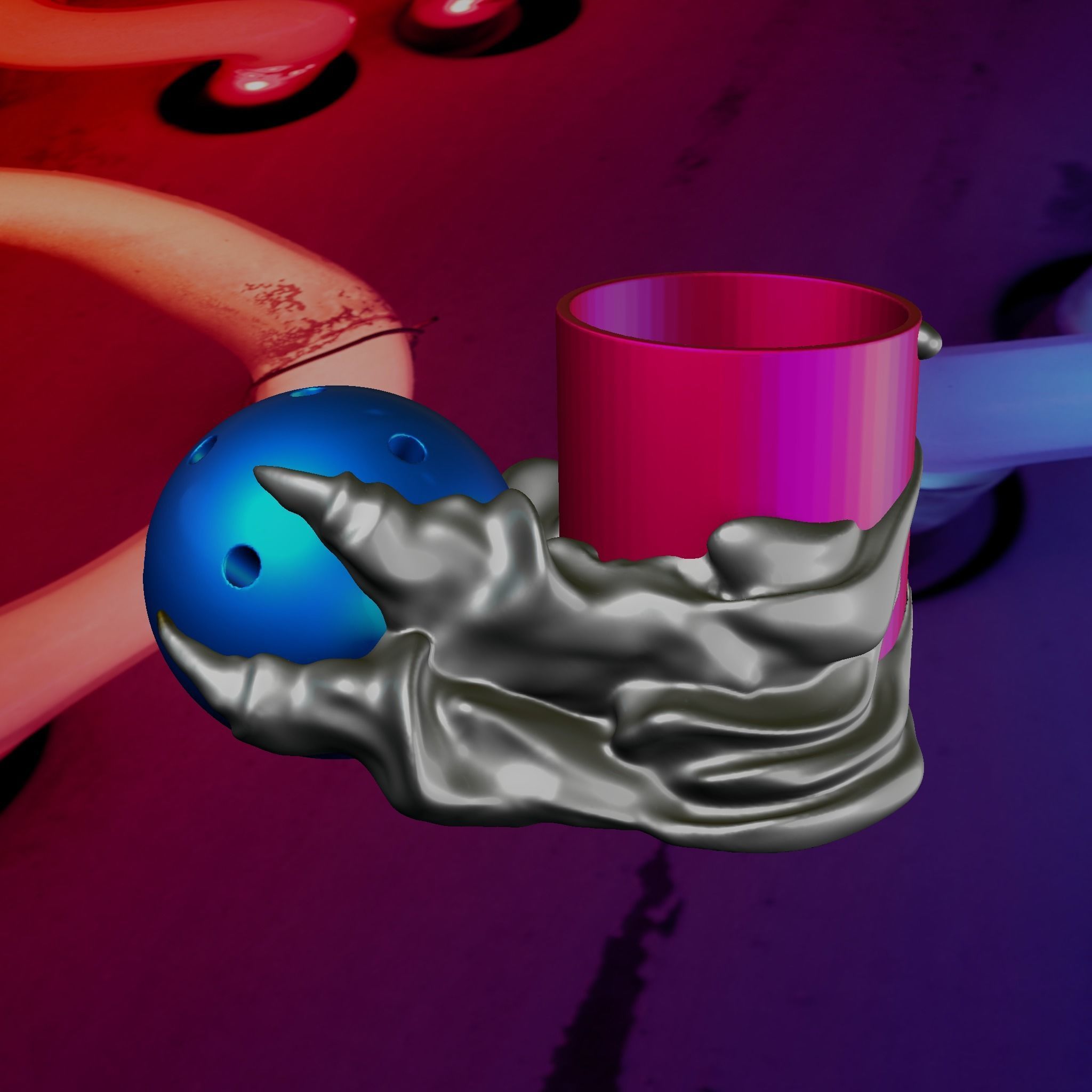 Monster Penholder 3D print model_3