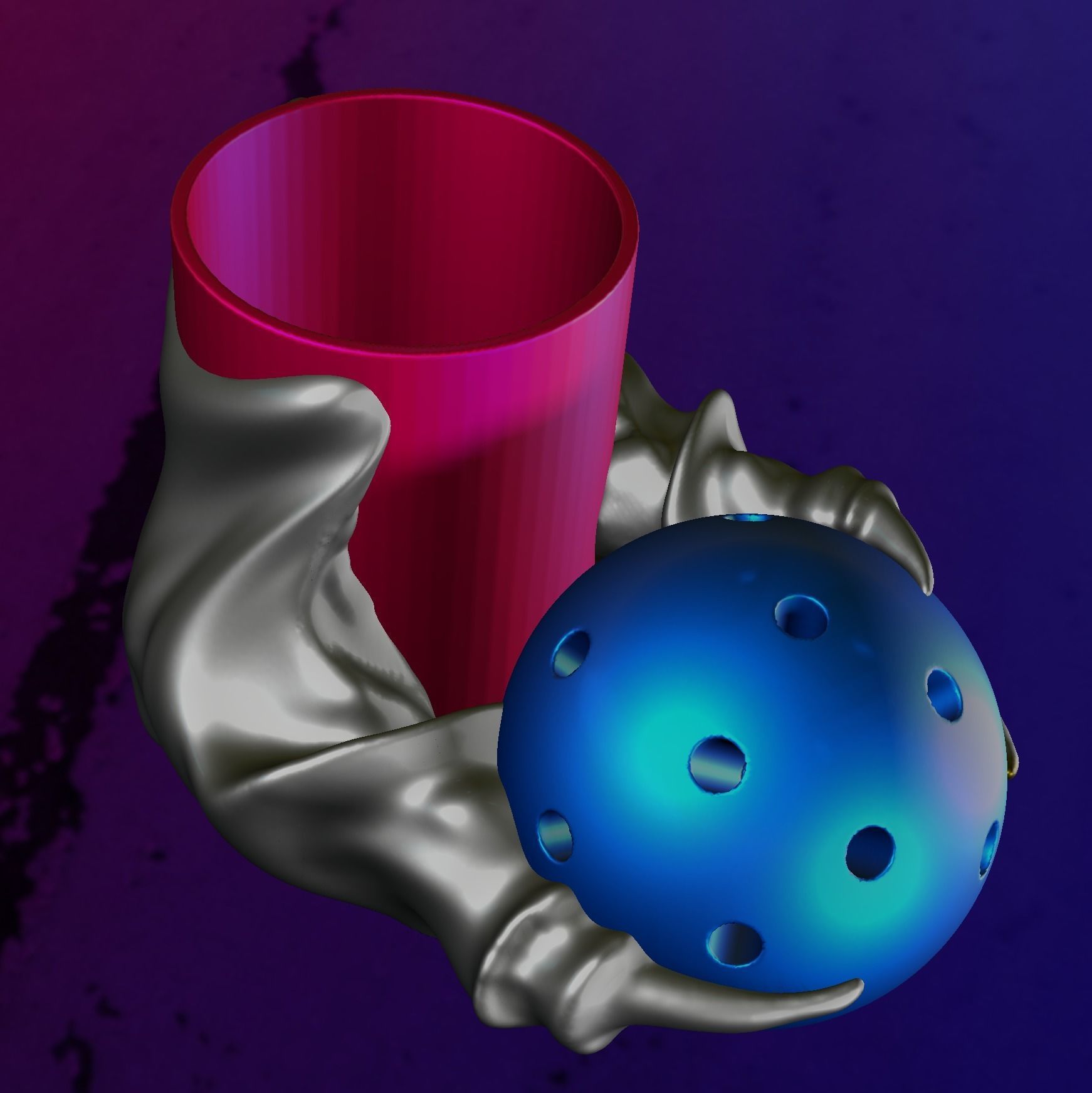 Monster Penholder 3D print model_4