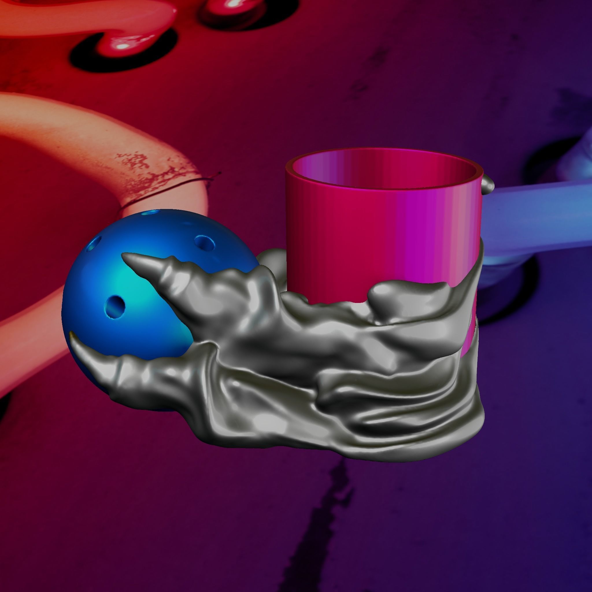 Monster Penholder 3D print model_5