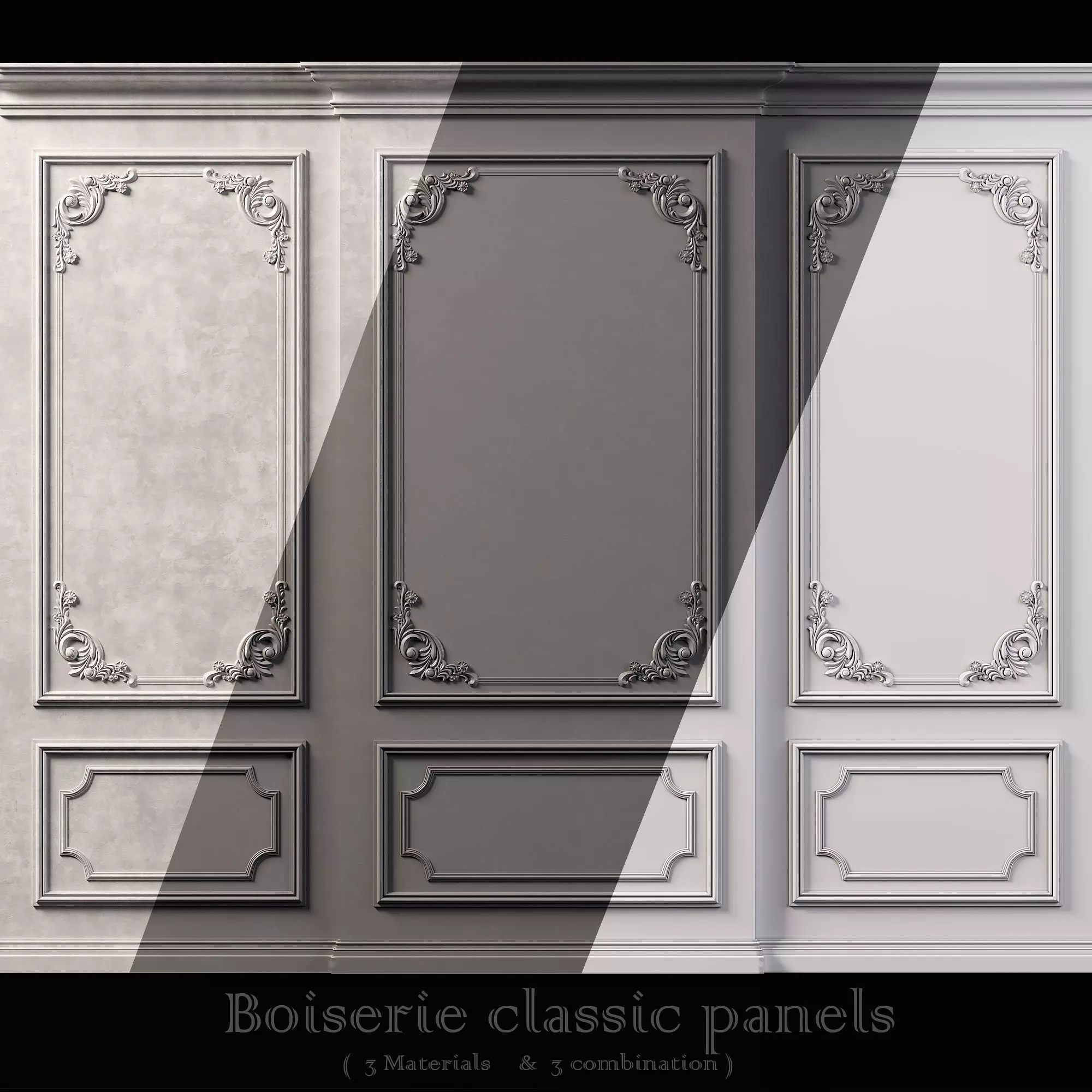 Wall Molding  Low-poly 3D model_0