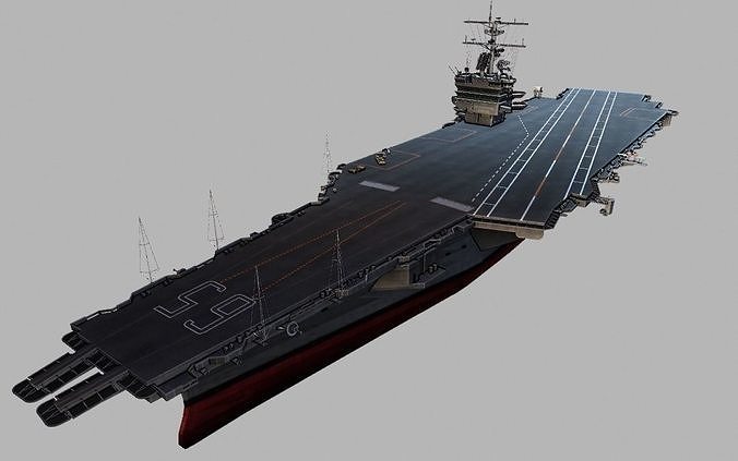 USS Enterprise CVN-65 Aircraft Carrier Low-poly 3D model