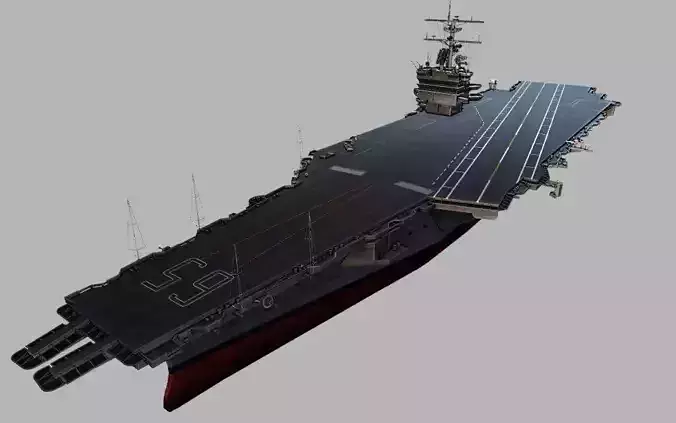 USS Enterprise CVN-65 Aircraft Carrier Low-poly 3D model