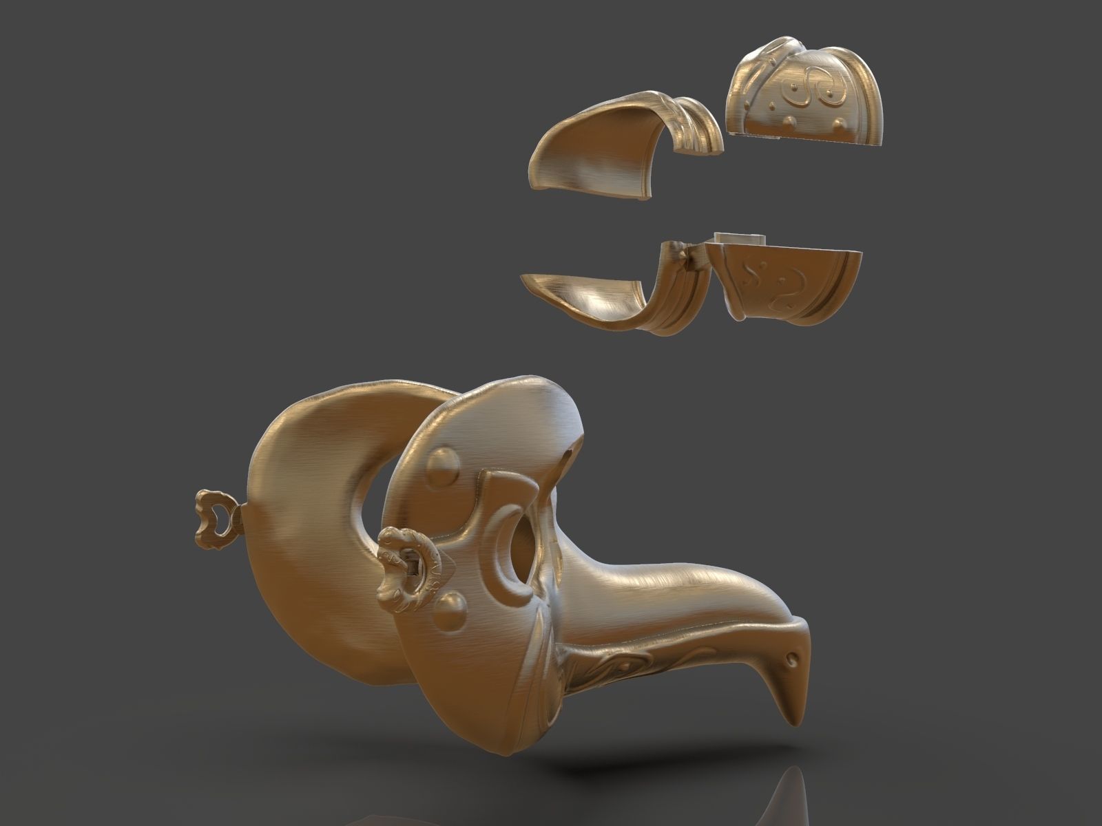 Steampunk Penguin Googles 3D print model_13