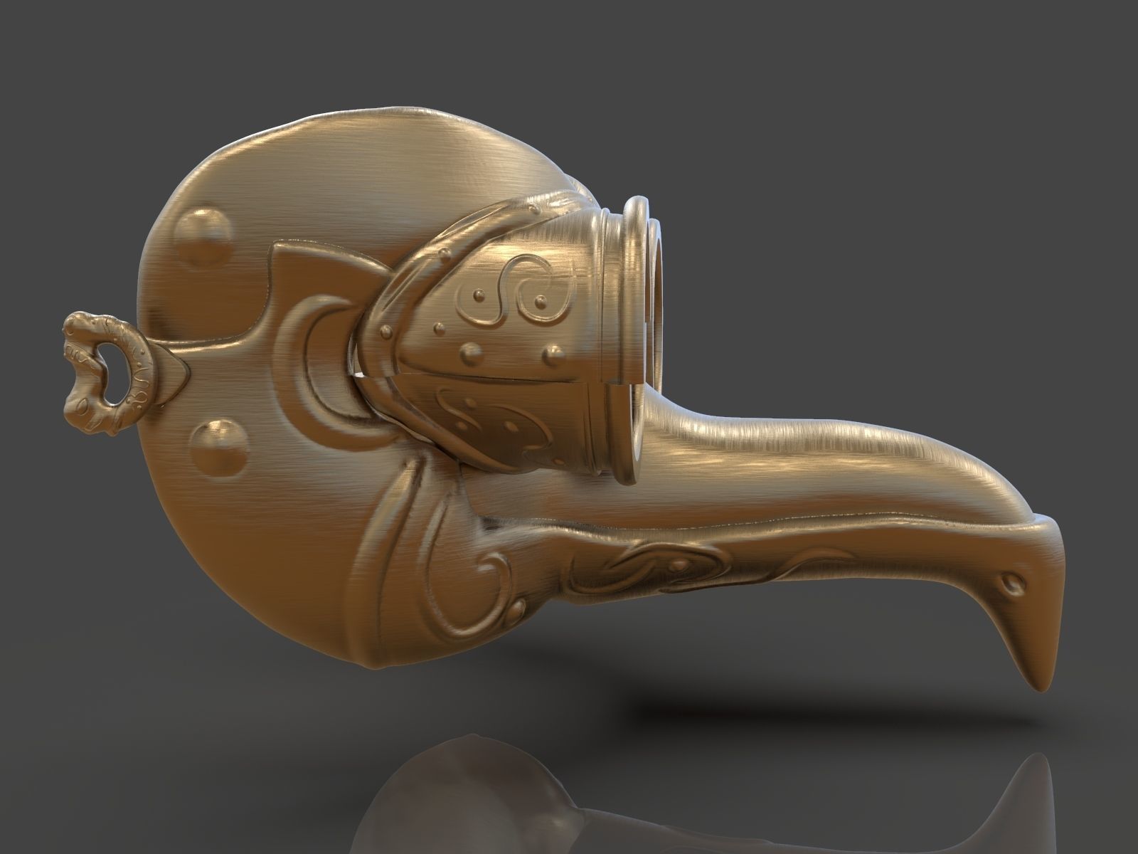 Steampunk Penguin Googles 3D print model_10