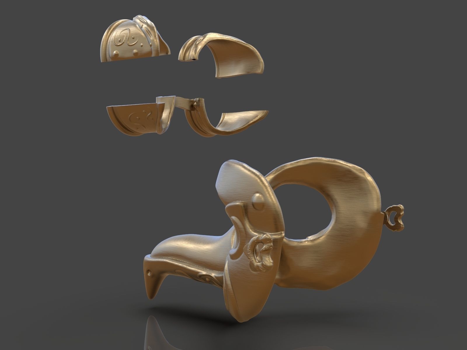 Steampunk Penguin Googles 3D print model_15