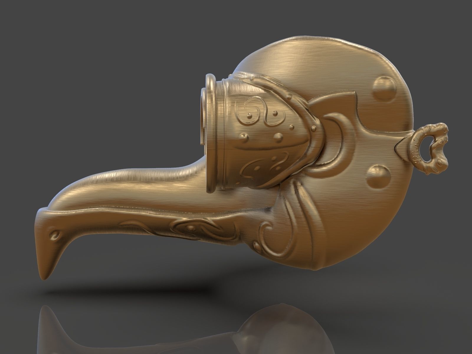 Steampunk Penguin Googles 3D print model_6