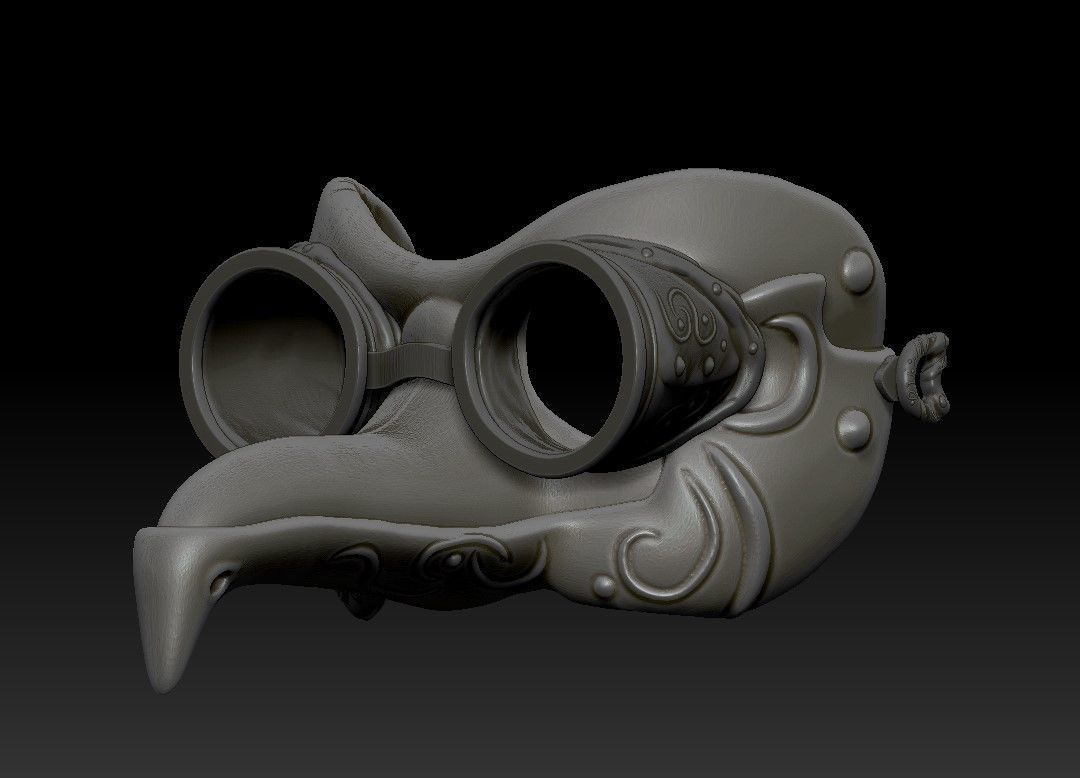 Steampunk Penguin Googles 3D print model_1