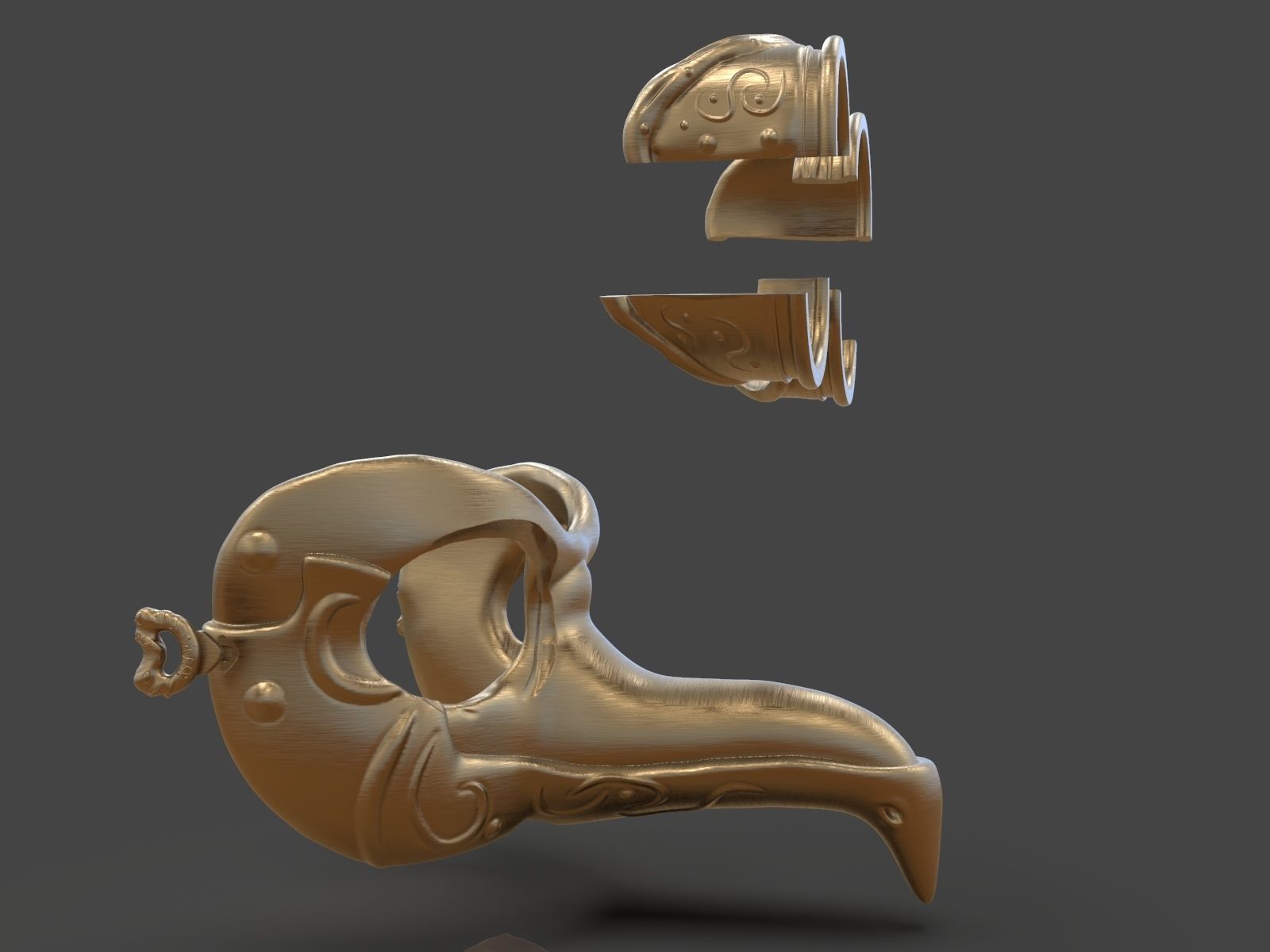 Steampunk Penguin Googles 3D print model_12