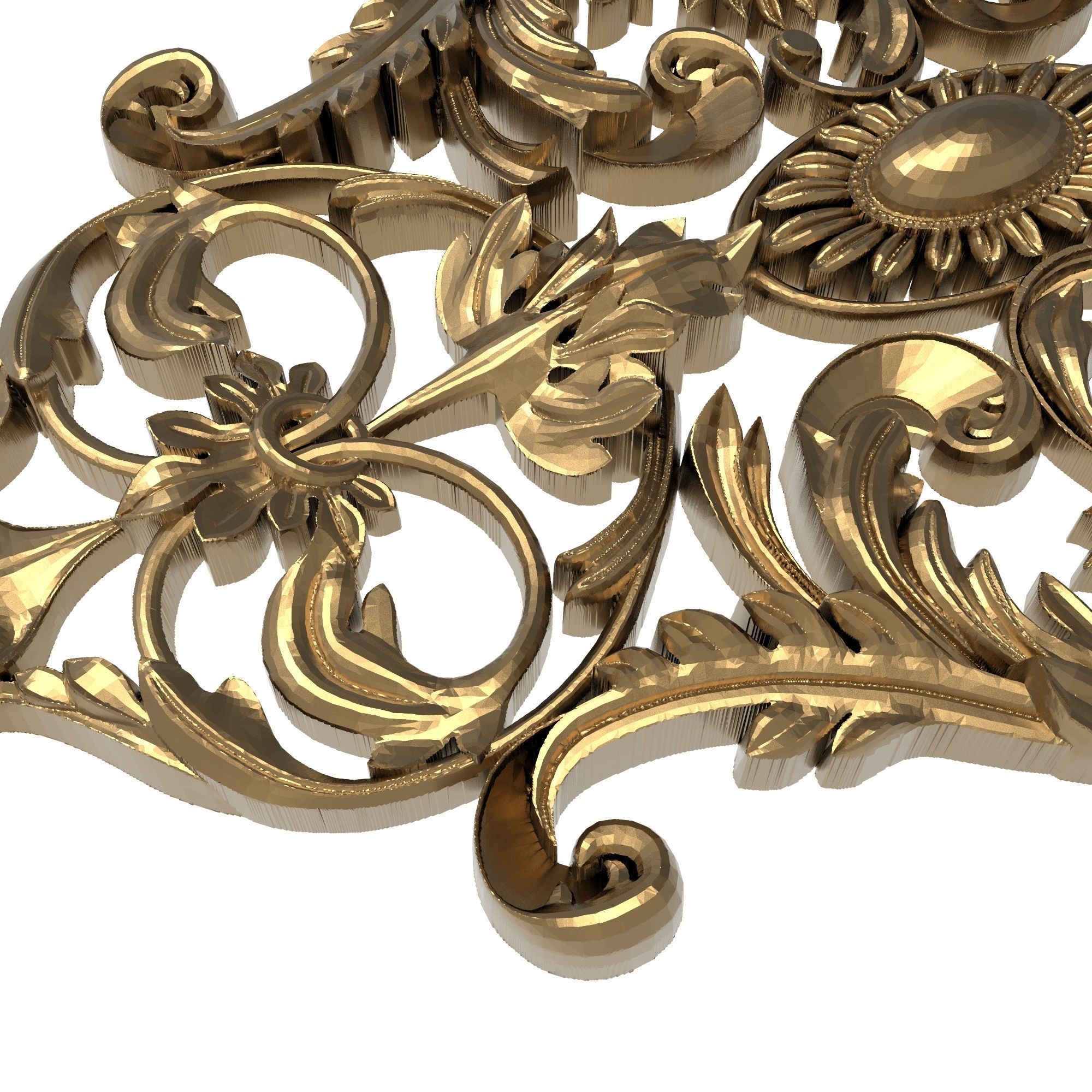 decorative pattern ready for 3D printing 3D model_2