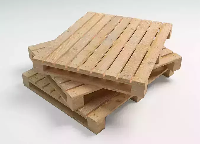 Wooden Pallet Asset - Low Poly - 4K Textures 3D model