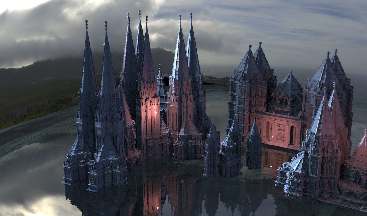 Dracula Castle Collection Kit bash 3D model 3D model_11