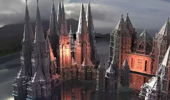 Dracula Castle Collection Kit bash 3D model 3D model