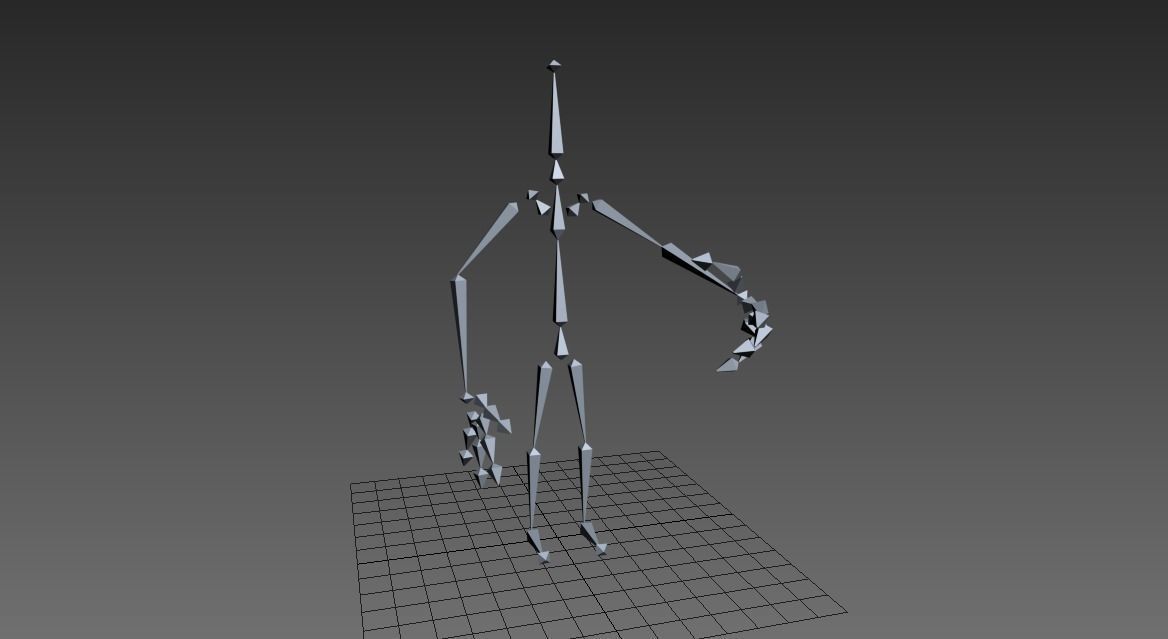 Alien ufo monster man game ready pbr 3d model Low-poly 3D model_13