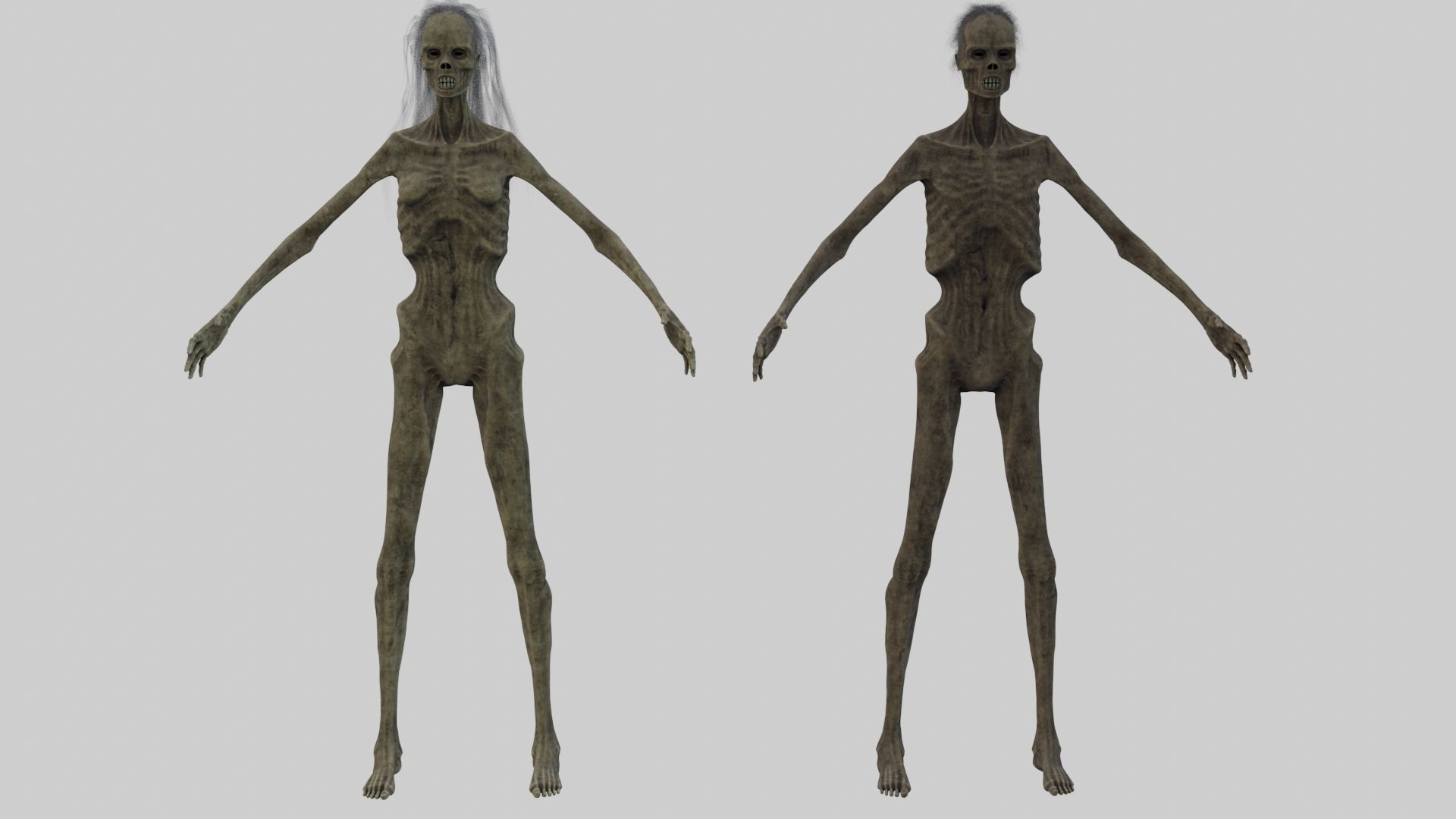 PBR Rigged Mummies With 2 Sets Of Clothing Low-poly 3D model_28