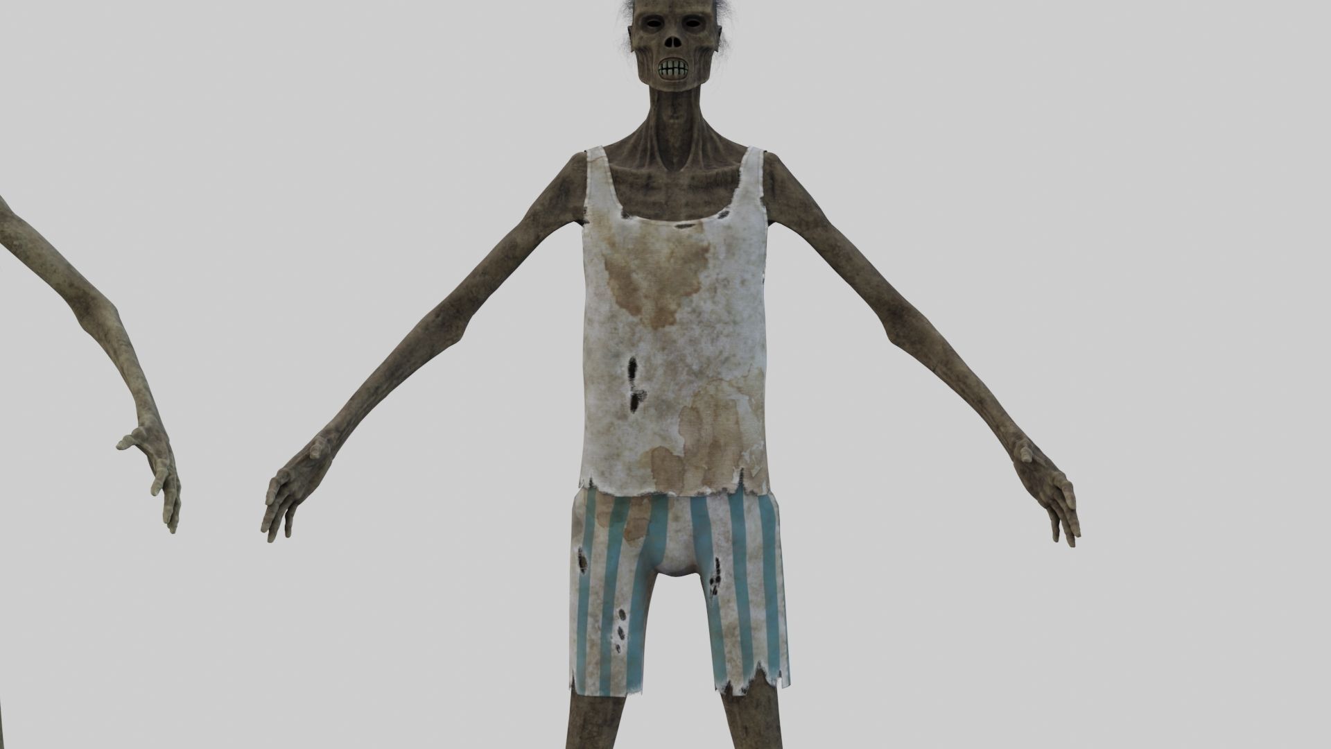 PBR Rigged Mummies With 2 Sets Of Clothing Low-poly 3D model_17