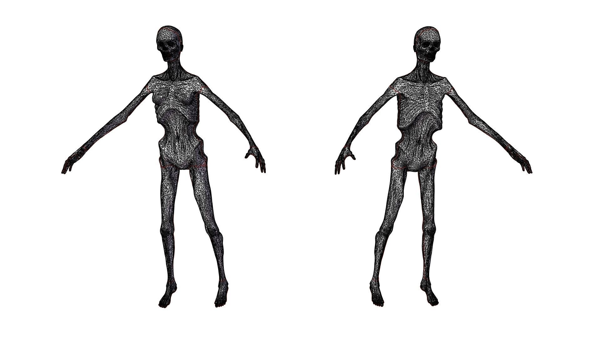 PBR Rigged Mummies With 2 Sets Of Clothing Low-poly 3D model_30