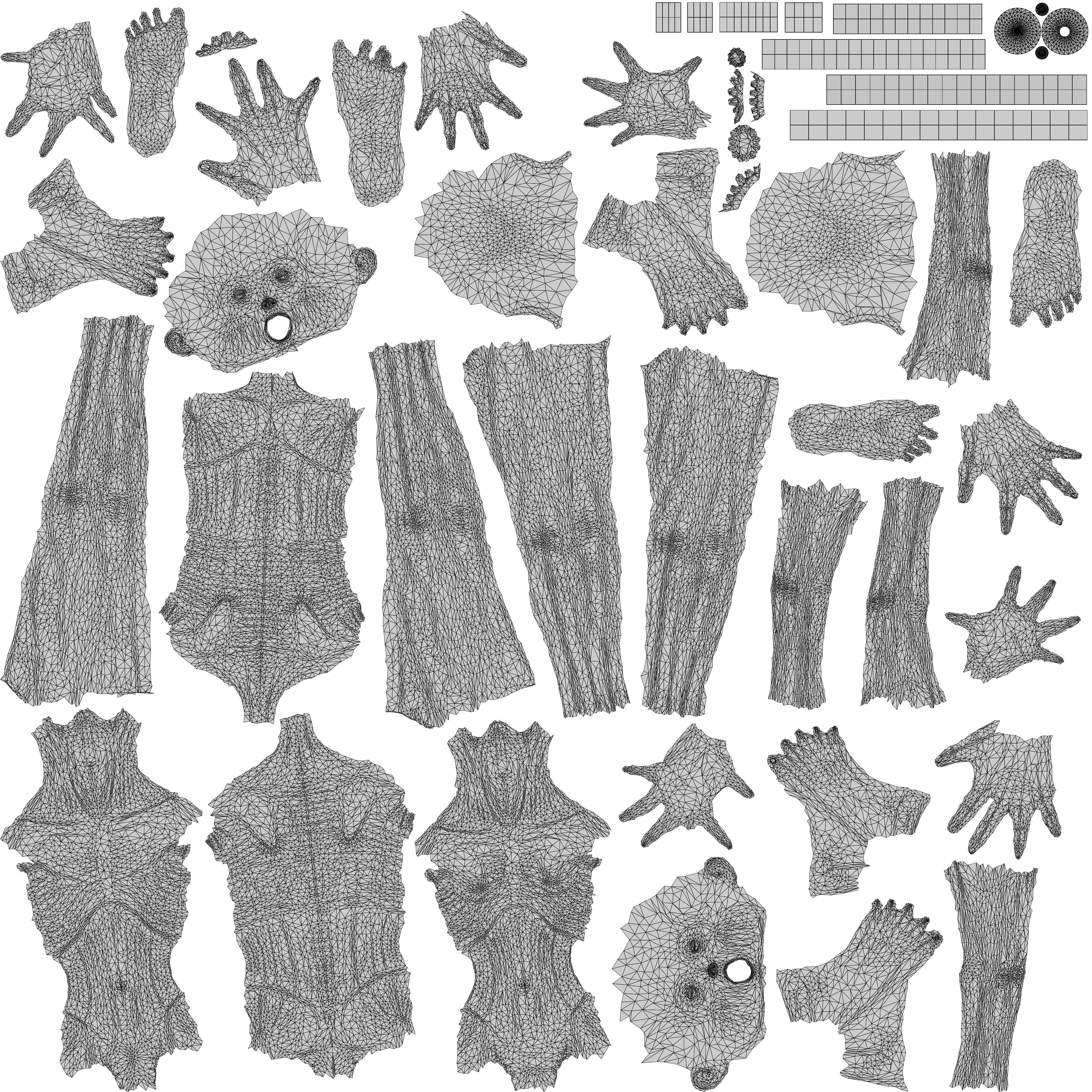 PBR Rigged Mummies With 2 Sets Of Clothing Low-poly 3D model_42