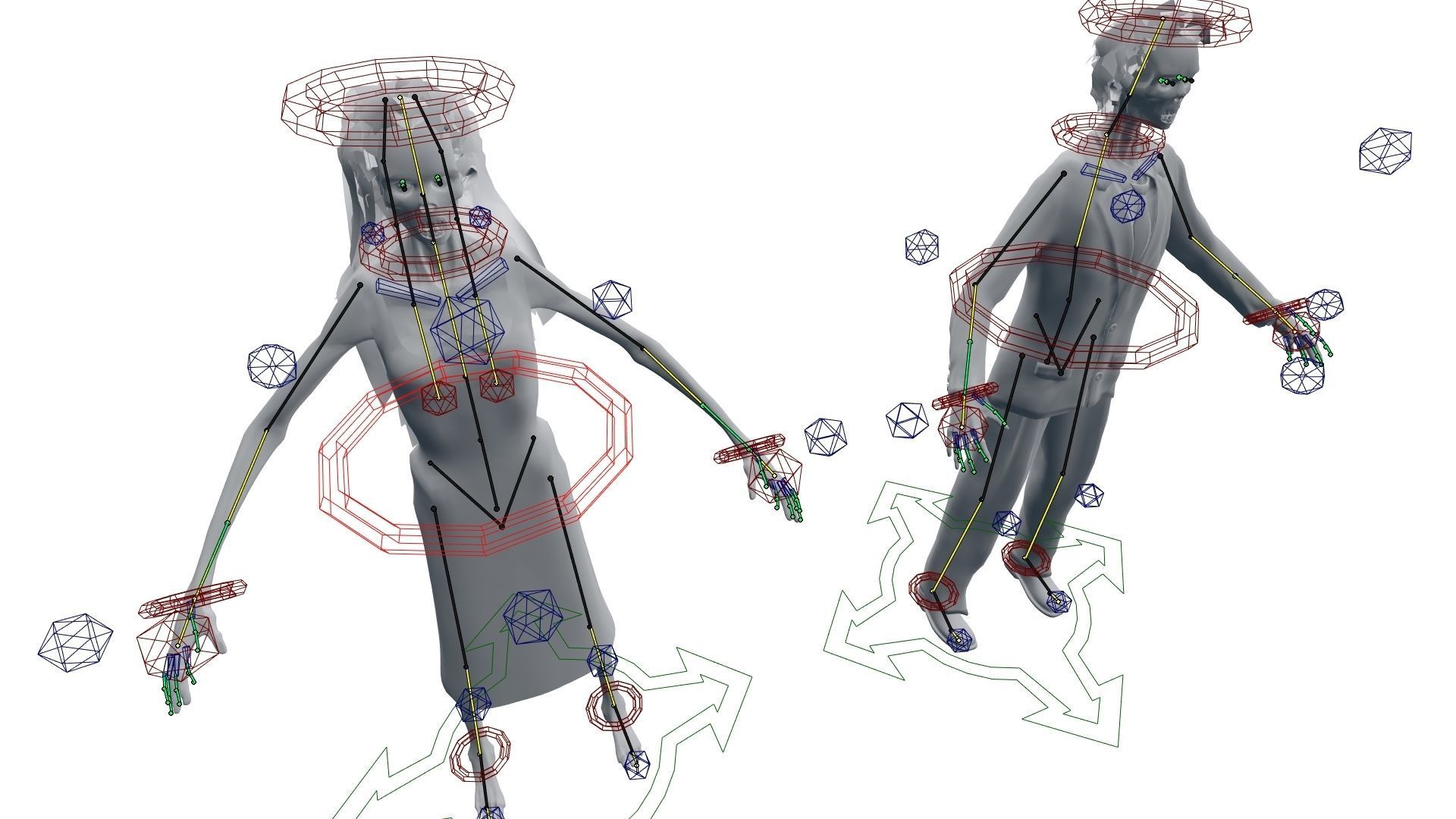 PBR Rigged Mummies With 2 Sets Of Clothing Low-poly 3D model_40