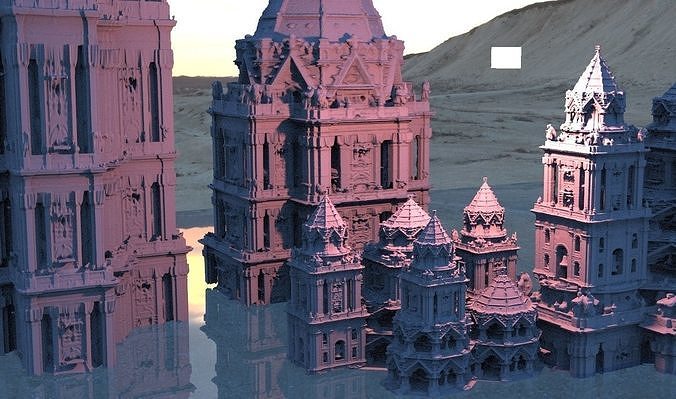 Dracula complete Castle with Towers Kit bash 3D 3D model