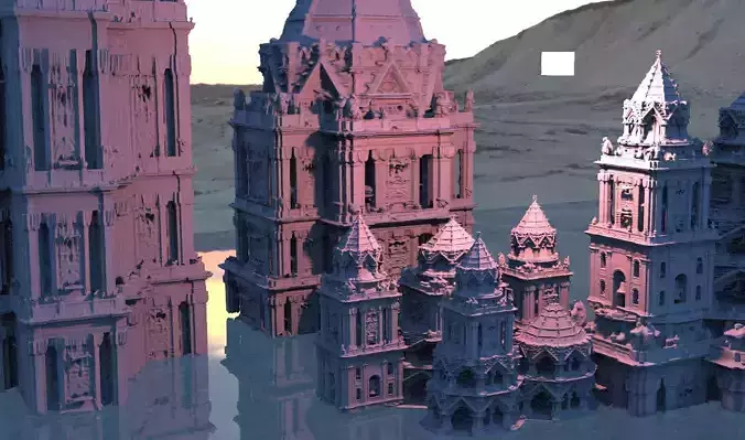 Dracula complete Castle with Towers Kit bash 3D 3D model