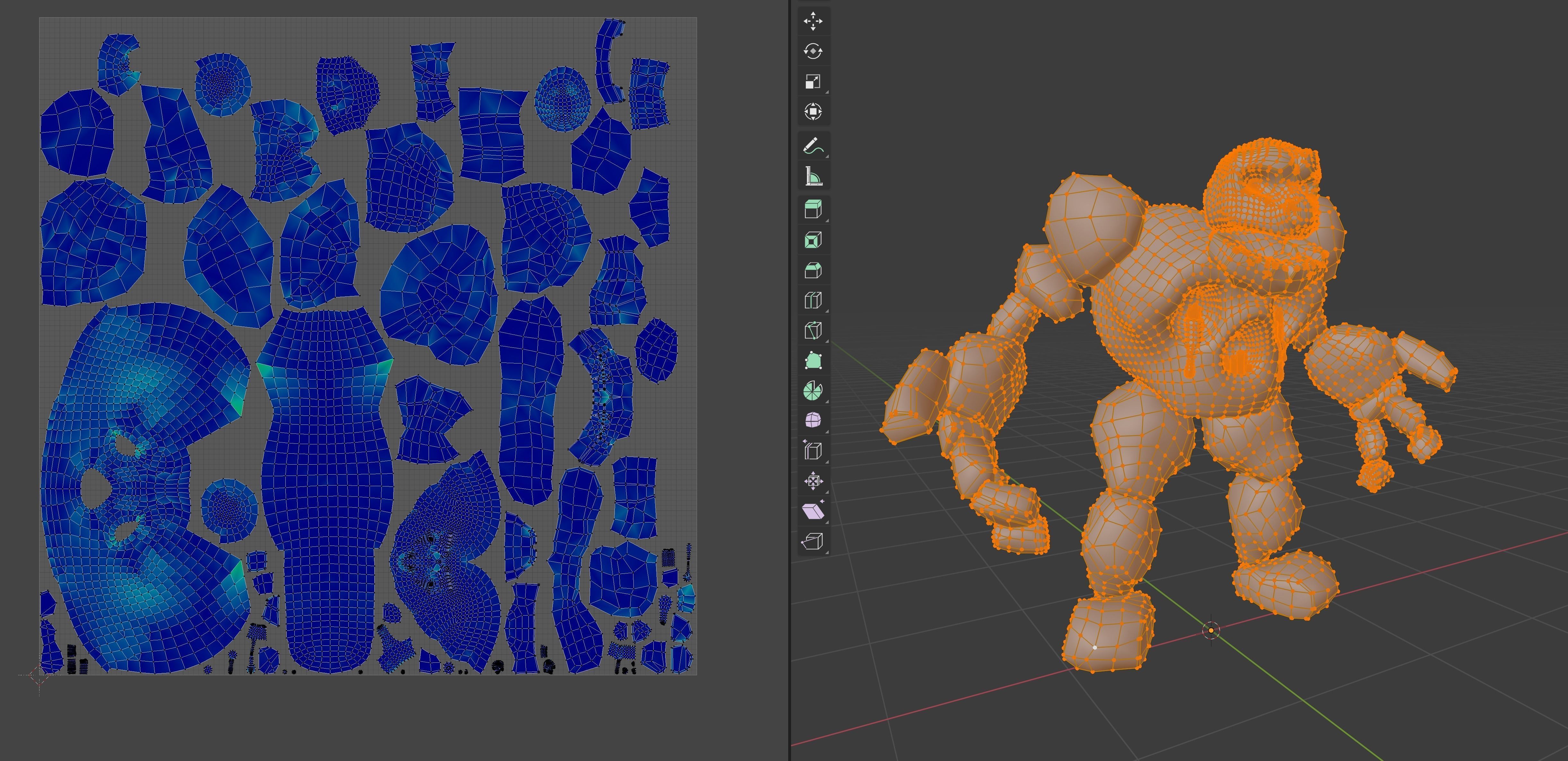 Golem - 4 set skins 18 animations Low-poly 3D model_18