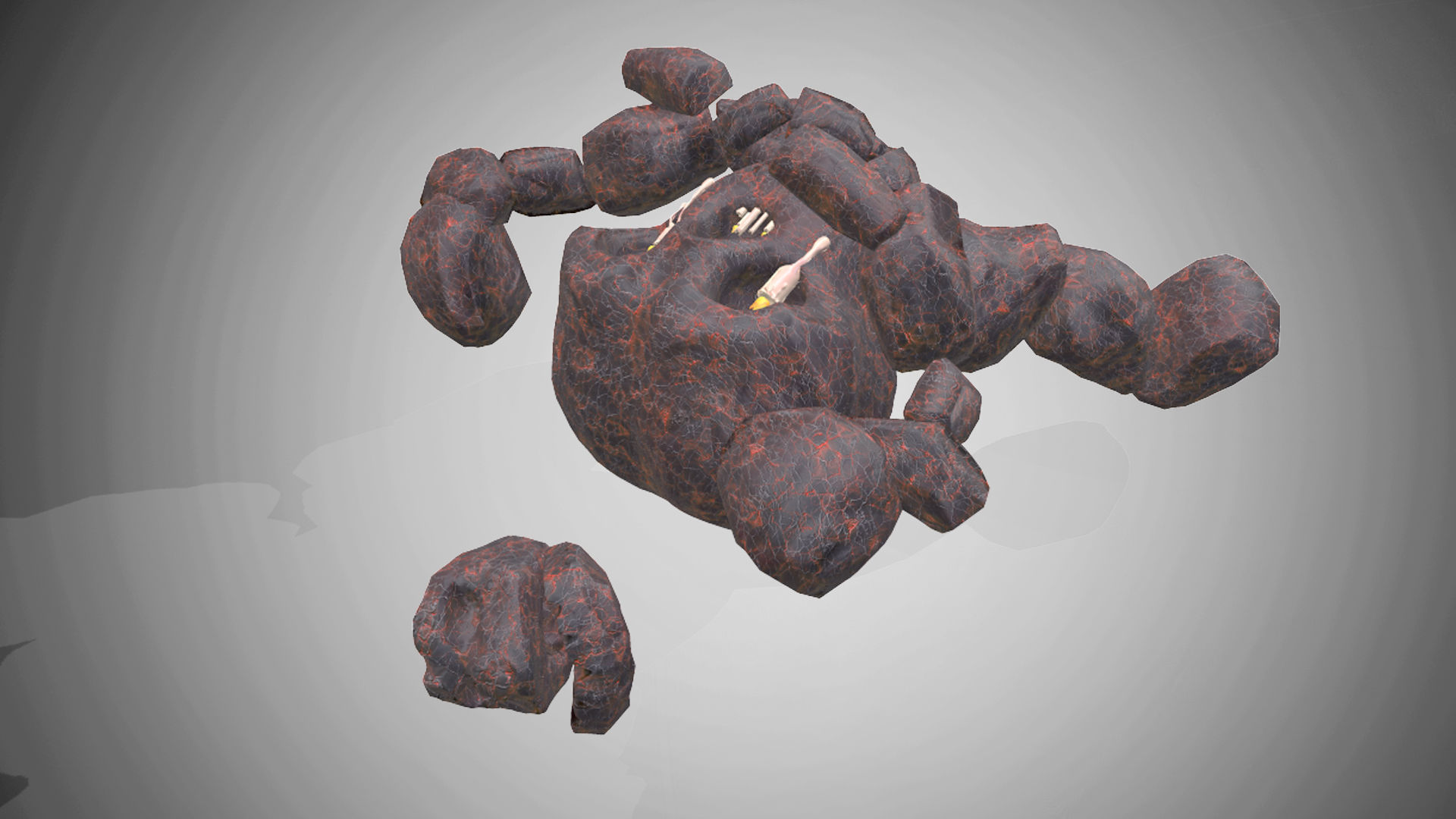 Golem - 4 set skins 18 animations Low-poly 3D model_5